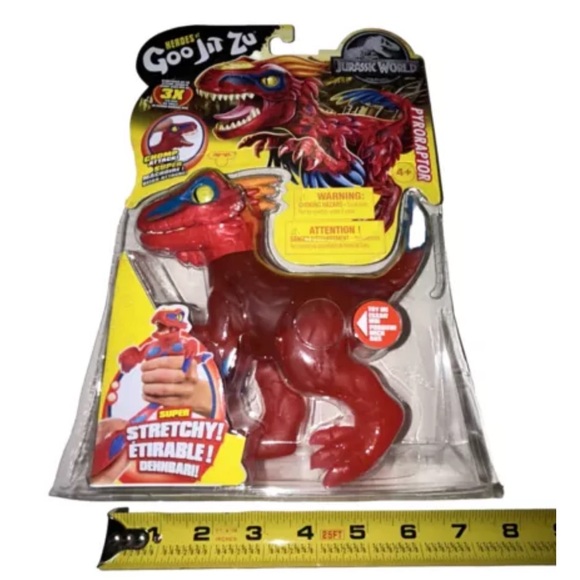PYRORAPTOR Heroes Of Goo Jit Zu Chomp Attack Action Figure Stretches to 3X Size - Picture 5 of 9